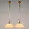 Art Deco Cream Opaline Glass and Brass Pendants, Sweden, 1940s, Set of 2, Image 14