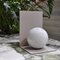 Handmade Metal Bookend with Sphere in White Carrara Marble from Fiam 2