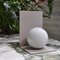 Handmade Metal Bookend with Sphere in White Carrara Marble from Fiam, Image 2