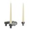 Handmade U Shape Candleholder with Pod in Grey Bardiglio Marble and Brass from Fiam, Image 1