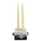 Handmade Three Levels Squared Candle Holder in Tricolor Marble and Brass from Fiam 1