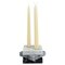 Handmade Three Levels Squared Candle Holder in Tricolor Marble and Brass from Fiam, Image 1