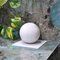 Fermacarte in metallo con sfera in marmo Portoro fatto a mano di Fiam, Immagine 2