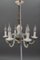 Italian Murano White Clear and Milk Glass Six-Arm Chandelier, 1950s 20