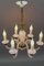 Italian Murano White Clear and Milk Glass Six-Arm Chandelier, 1950s 7