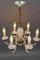 Italian Murano White Clear and Milk Glass Six-Arm Chandelier, 1950s, Image 7