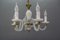 Italian Murano White Clear and Milk Glass Six-Arm Chandelier, 1950s 13