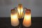 Dreibeinige Vintage Stehlampe aus Messing & Plissee, 1950er 9
