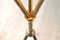 Lámpara de pie trípode vintage de latón y plisado, años 50, Imagen 8