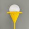 Italian Modern Yellow Metal Thin Floor Lamp, 1980s, Image 6