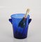 Ice Bucket in Blue Glass from La Verrerie De Biot, France, 1980s 6