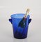 Ice Bucket in Blue Glass from La Verrerie De Biot, France, 1980s, Image 6