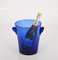 Ice Bucket in Blue Glass from La Verrerie De Biot, France, 1980s 8