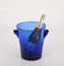 Ice Bucket in Blue Glass from La Verrerie De Biot, France, 1980s, Image 8
