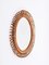 Mid-Century French Riviera Round Rattan Wall Mirror by Franco Albini, Italy, 1960s, Image 3