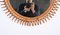 Specchio da parete Mid-Century rotondo in vimini di Franco Albini, Italia, anni '60, Immagine 8