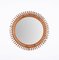 Mid-Century French Riviera Round Rattan Wall Mirror by Franco Albini, Italy, 1960s, Image 5