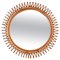 Mid-Century French Riviera Round Rattan Wall Mirror by Franco Albini, Italy, 1960s, Image 1