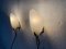 German Leaf Shaped Sconces in Acrylic Glass and Brass, 1950s 7