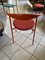 Roter Vintage Beistellstuhl von Carl Hansen 7