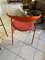 Roter Vintage Beistellstuhl von Carl Hansen 5