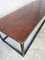 Long and Narrow Coffee Table in Walnut with Steel Frame 7