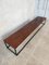 Long and Narrow Coffee Table in Walnut with Steel Frame 6