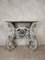 Dutch Carved Kwab Console Table in Blue and White Painted Limewood 17