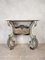 Dutch Carved Kwab Console Table in Blue and White Painted Limewood 19