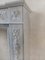 Antiker hellgrauer Kamin aus Carrara Marmor im klassizistischen Stil 12