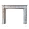 Antique Light Grey Carrara Marble Fireplace in Classicist Style 1
