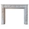 Antique Light Grey Carrara Marble Fireplace in Classicist Style 2