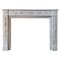 Antique Light Grey Carrara Marble Fireplace in Classicist Style, Image 2