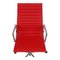 Sedia da ufficio EA-119 in pelle rossa di Charles Eames per Vitra, Immagine 6