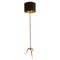 French Brass Faux Bamboo Floor Lamp, 1960s, Image 1