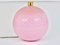 Lampada da tavolo sferica a pois rosa pastello in ceramica e ottone di Studio Paf Milano, anni '70, Immagine 13