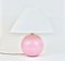 Rosé Pastel Polka Dot Sphere Table Lamp in Ceramic & Brass from Studio Paf Milano, 1970s 2