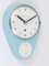 Mid-Century Modern Bill Wall Clock in Pastel Blue from attributed to Max Bill, Germany, 1950s 9