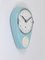 Horloge Murale Mid-Century Moderne en Bleu Pastel de attribuée à Max Bill, Allemagne, 1950s 3
