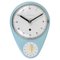 Mid-Century Modern Bill Wall Clock in Pastel Blue from attributed to Max Bill, Germany, 1950s 1