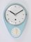 Horloge Murale Mid-Century Moderne en Bleu Pastel de attribuée à Max Bill, Allemagne, 1950s 12