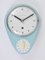 Mid-Century Modern Bill Wall Clock in Pastel Blue from attributed to Max Bill, Germany, 1950s 12