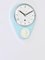Mid-Century Modern Bill Wall Clock in Pastel Blue from attributed to Max Bill, Germany, 1950s 2
