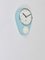 Reloj de pared Bill Mid-Century moderno en azul pastel de atribuido a Max Bill, Alemania, años 50, Imagen 8