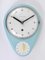 Mid-Century Modern Bill Wall Clock in Pastel Blue from attributed to Max Bill, Germany, 1950s 13