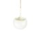 Lámpara colgante de metal blanco en forma de hongo y vidrio arenado de Martinelli Luce, años 60, Imagen 1