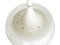 Lámpara colgante de metal blanco en forma de hongo y vidrio arenado de Martinelli Luce, años 60, Imagen 3