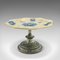 Antique English Decorative Ceramic Cake Stand and Bon Bon Dish, 1920, Set of 2, Image 2