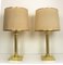 Large Brass Table Lamps with Lampshades from Metalarte, Spain, 1960s, Set of 2, Image 15