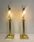 Large Brass Table Lamps with Lampshades from Metalarte, Spain, 1960s, Set of 2, Image 6